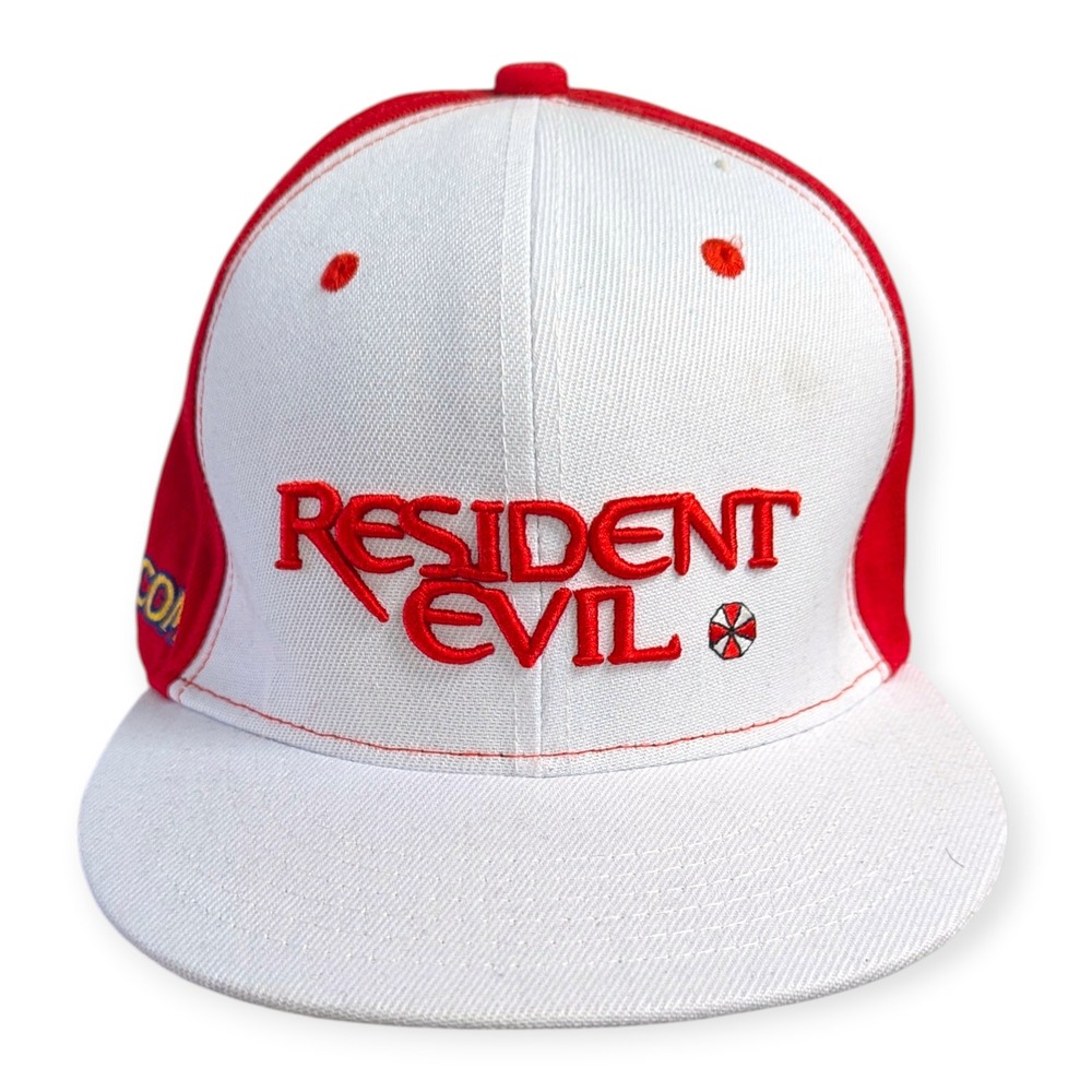 Resident Evil 1996 Capcom Headgear Classics Snapback Hat Red White Umbrella Logo